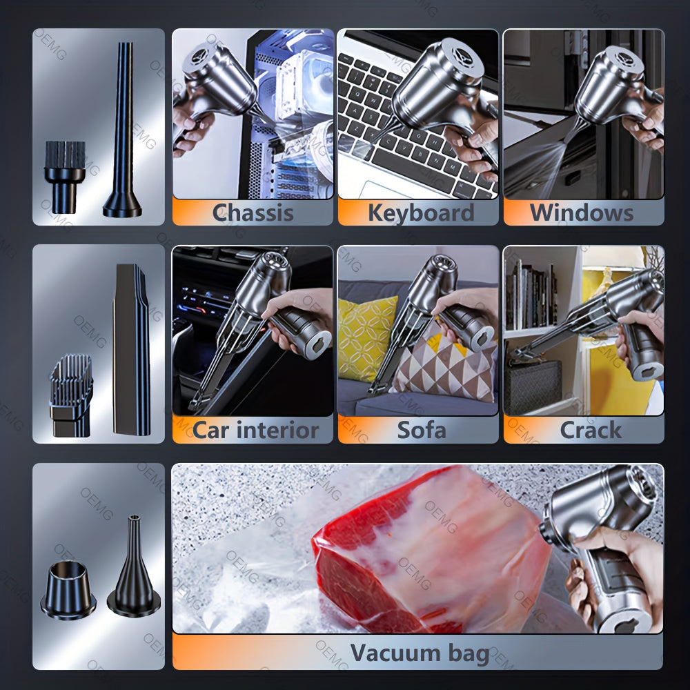 1pc Vacuum Cleaner 15000PA Wireless Handheld Vacuum Cleaner Home Appliance Car Vacuum Cleaner Wireless Handheld Car Vacuum Vacuuming And Blow 2in 1 Portable Strong Suction Cleaner Vacuum Accessories Cleaning Accessories Small