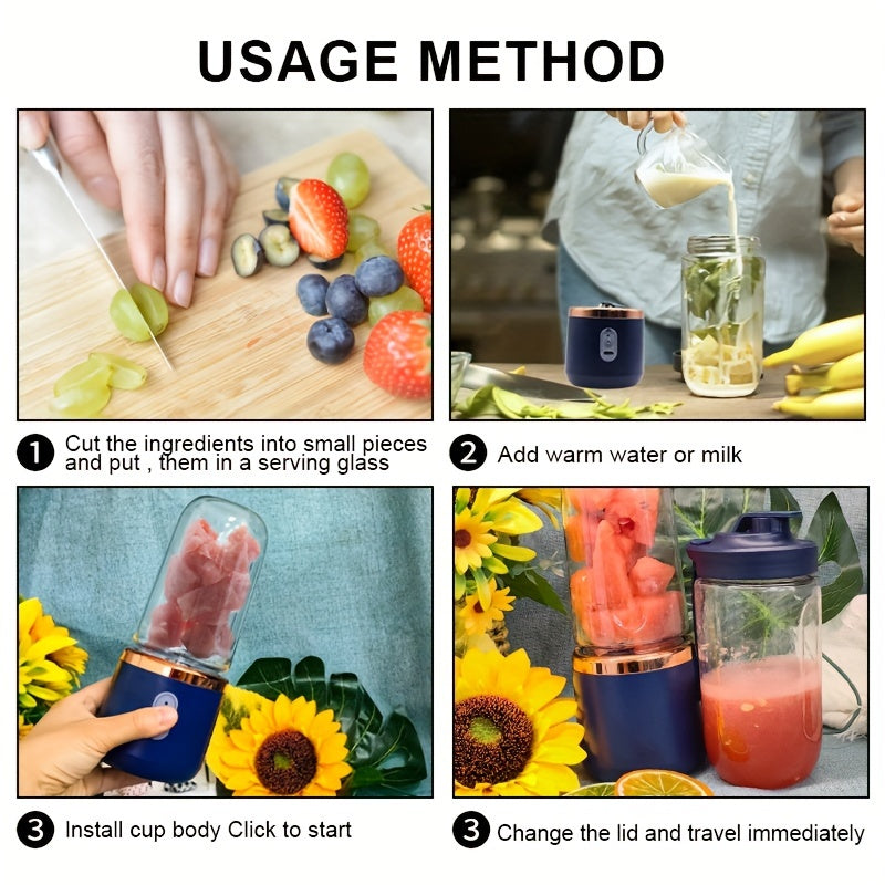 Juicer Portable Small Charging Juicer Cup, Perfect Gift for Home, Kitchen, And Travel, Valentine'S Day, Thanksgiving, Christmas, Mother'S Day, Portable Kitchen Appliance, Travel Juicer, Compact Design, Durable Cup, Automatic