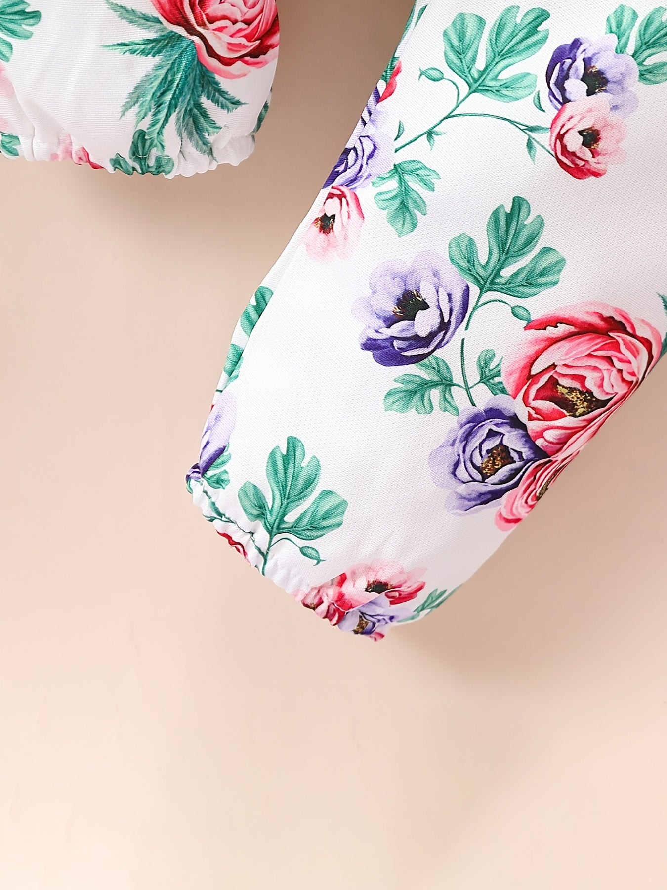 Cute Baby 3pcs Outfits - Floral/leopard Pants & Ruffle Long Sleeve Infant Romper & Headband Set Outdoor Set