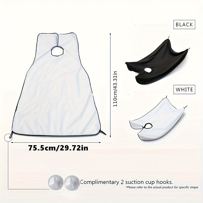 1pc Men's Home Beard Scraping Extra Wide Tie, Suction Cup Shape Shaving Bib, Ideal choice for Gifts