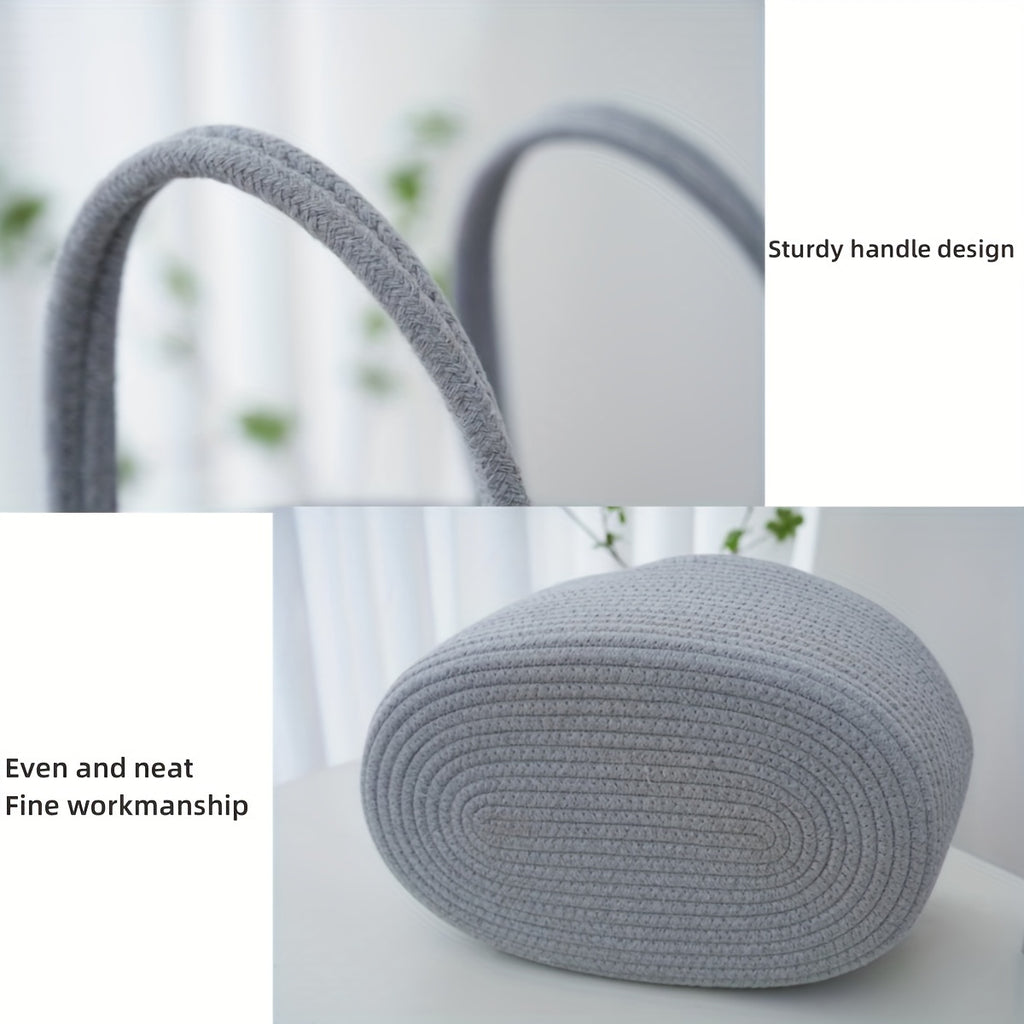 1pc Woven Storage Basket, 3 Compartments Portable Storage Basket, Feeding Bottle Diaper Mother Bag, Utensils Organizer Basket, Bathroom Supplies Storage Basket For Swimming Pool, Home Organization And Storage, Kitchen Bathroo