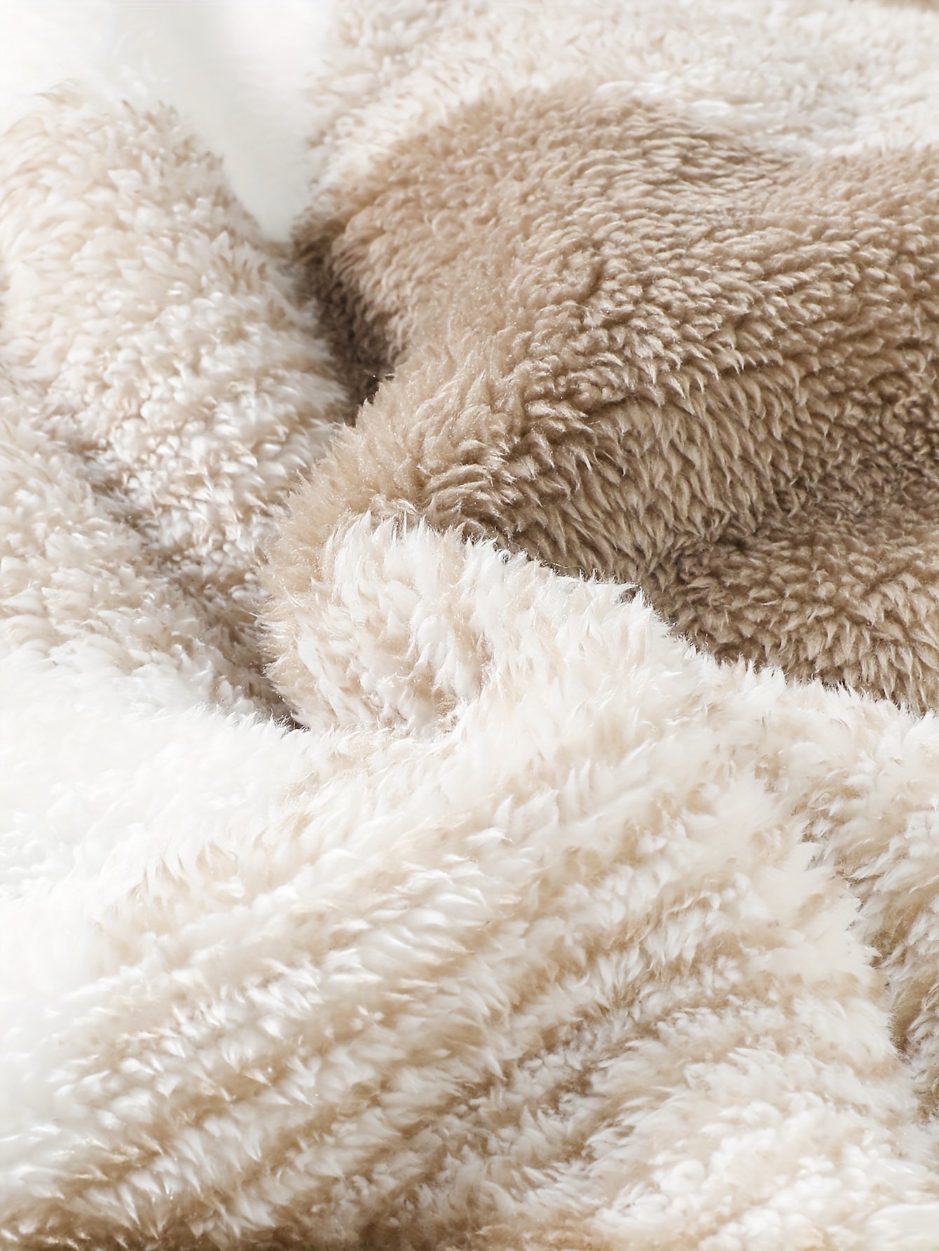 Baby Boy Autumn And Winter Style Fluffy Plaid Pocket Cute Long Sleeve Jumpsuit, For Outdoor