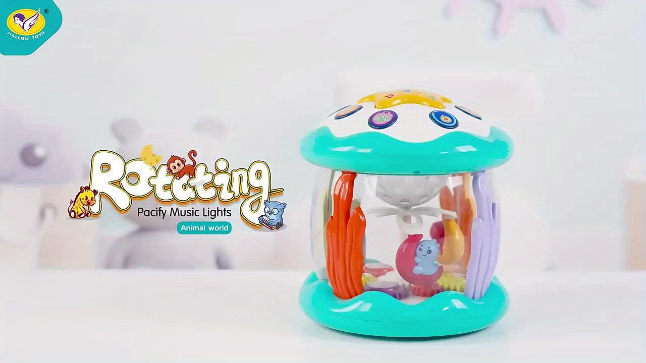 1pc CATNA BUTY Baby Musical Play Gym with Ocean Projector Lights, ABS Material, Interactive Toy for 6-36 Months, Crawling & Tummy Time Development, Suitable for Boys & Girls - Random Colorchristmas Stocking Stuffers, Christma