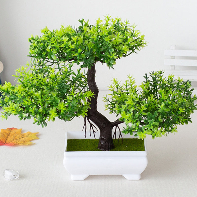 1pc, Artificial Realistic Artificial Bonsai Tree In Small Pot For Home Table Decoration Decoration Garden Arrangement Ornaments