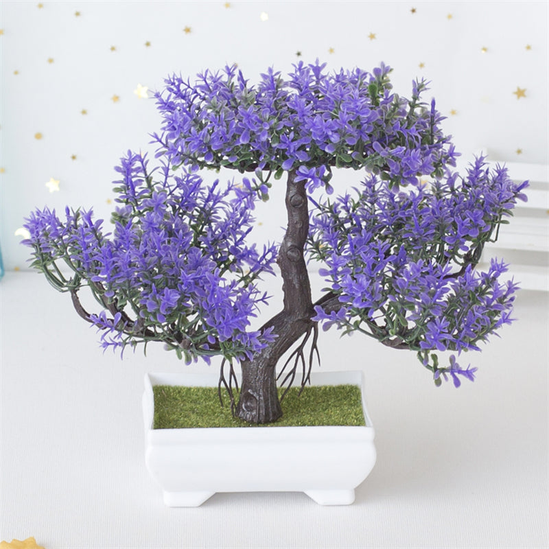 1pc, Artificial Realistic Artificial Bonsai Tree In Small Pot For Home Table Decoration Decoration Garden Arrangement Ornaments