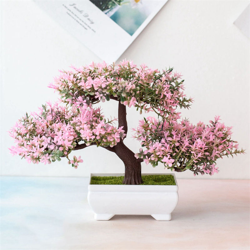 1pc, Artificial Realistic Artificial Bonsai Tree In Small Pot For Home Table Decoration Decoration Garden Arrangement Ornaments