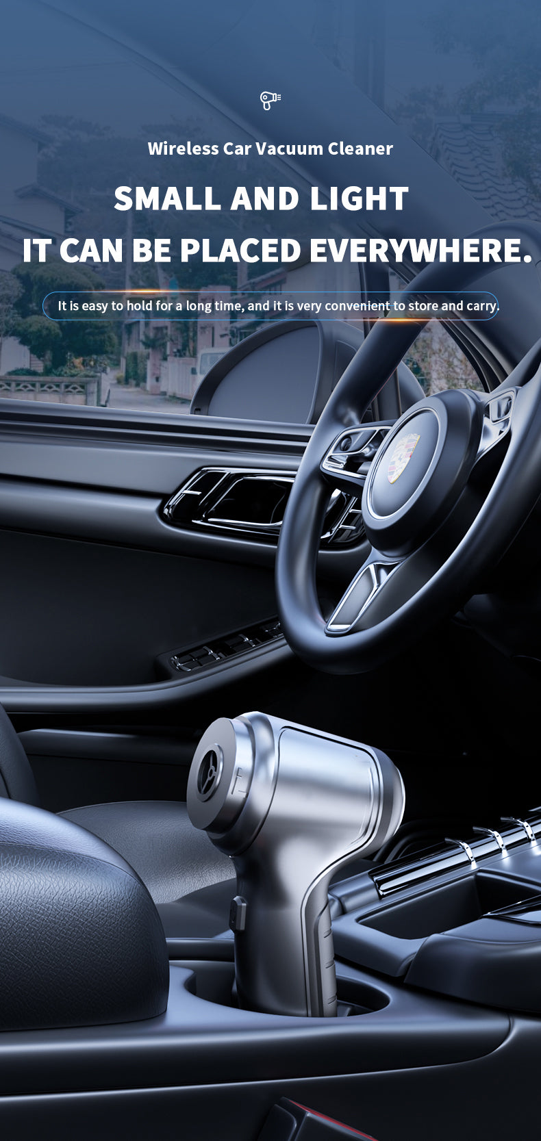 1pc Vacuum Cleaner 15000PA Wireless Handheld Vacuum Cleaner Home Appliance Car Vacuum Cleaner Wireless Handheld Car Vacuum Vacuuming And Blow 2in 1 Portable Strong Suction Cleaner Vacuum Accessories Cleaning Accessories Small