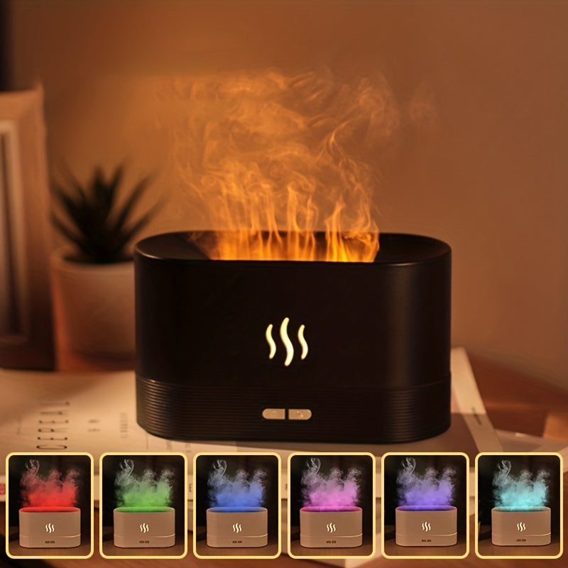 Elegant USB Aroma Diffuser & Humidifier with Colorful LED Lighting - Adjustable Mood Lamp for Home & Office Decor