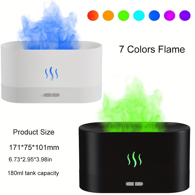 Elegant USB Aroma Diffuser & Humidifier with Colorful LED Lighting - Adjustable Mood Lamp for Home & Office Decor
