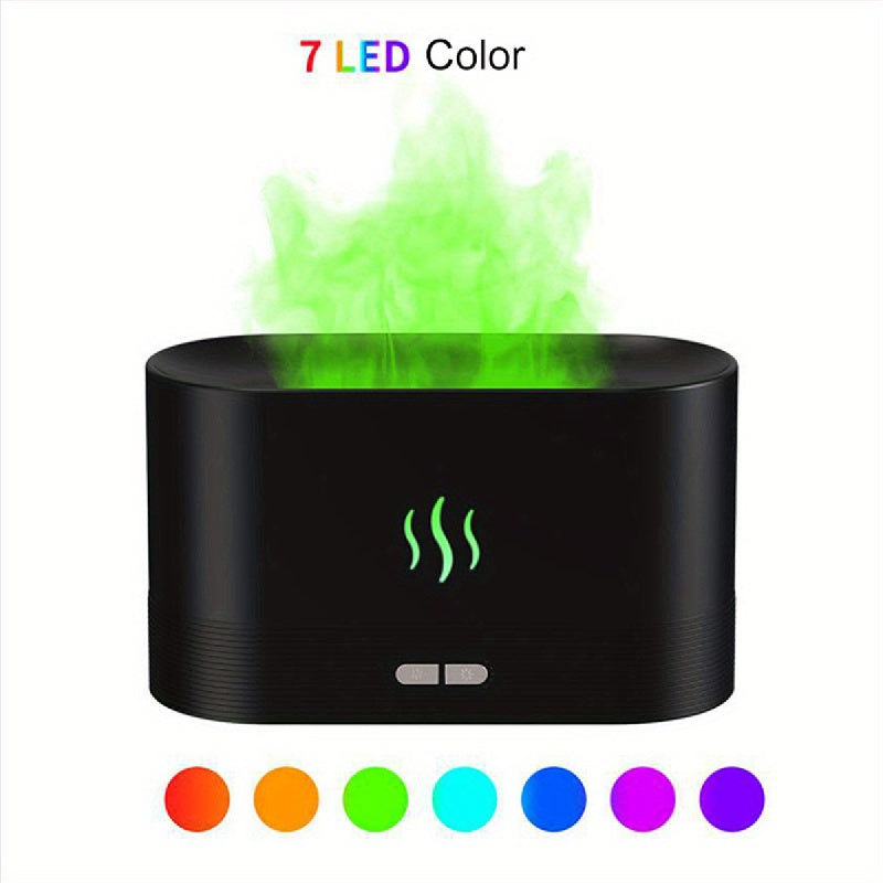 Elegant USB Aroma Diffuser & Humidifier with Colorful LED Lighting - Adjustable Mood Lamp for Home & Office Decor