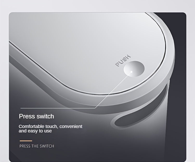 1pc Bathroom Trash Can, Household Creative Gap Waste Bin, Press Type Garbage Can With Lid, Simple Paper Basket, 10L Large Capacity Trash Bin, Home Essential, Cleaning Supplies