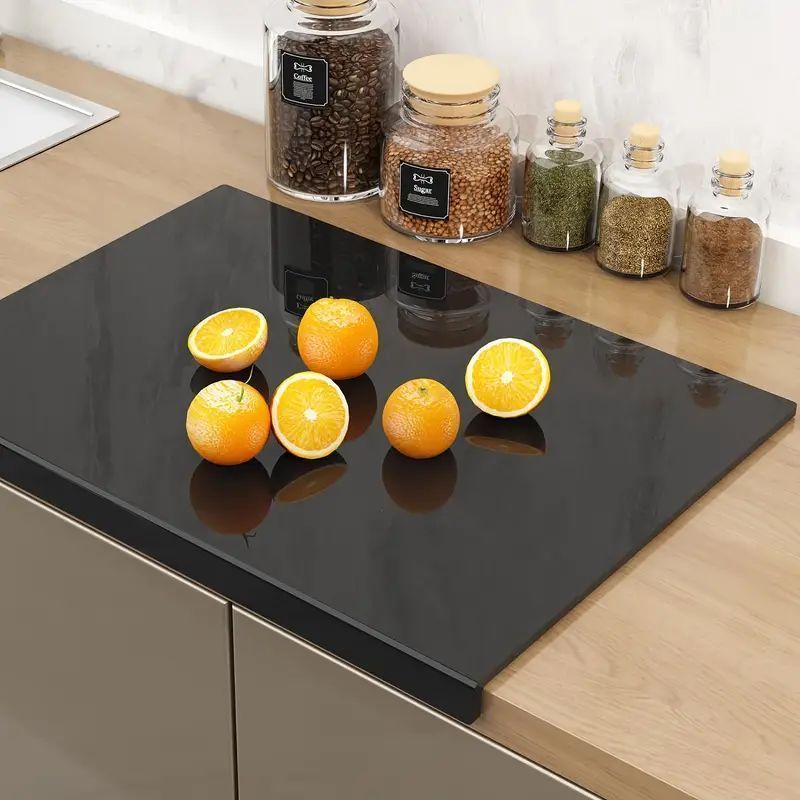 1pc, Cutting Board, Chopping Board, Anti-Slip Acrylic Black Transparent Cutting Board For Kitchen Home Restaurant, Cutting Board For Countertop Protector, Fruit Cutting Board, Kitchen Utensils, Mother's Day Gifts Kitchen Acce