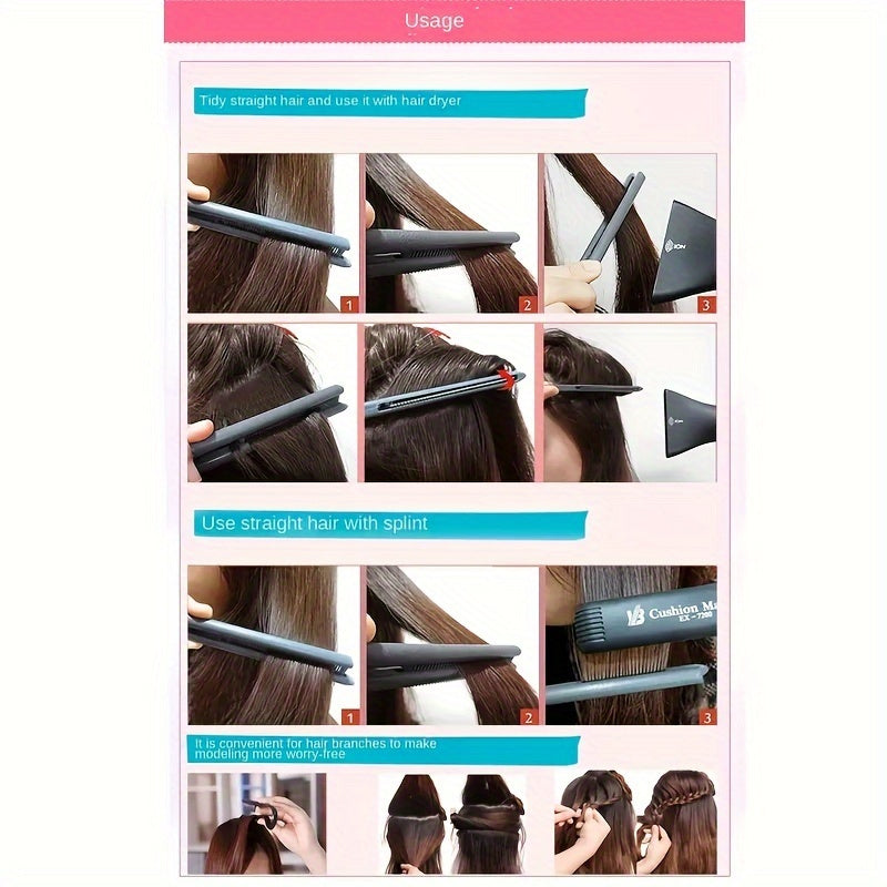 1pc Professional V-Shaped Hair Styling Comb, Bohemian Style, For Messy Finishing & Straightening, Hair Cutting Tool With Unique Design For Salon & Home Use