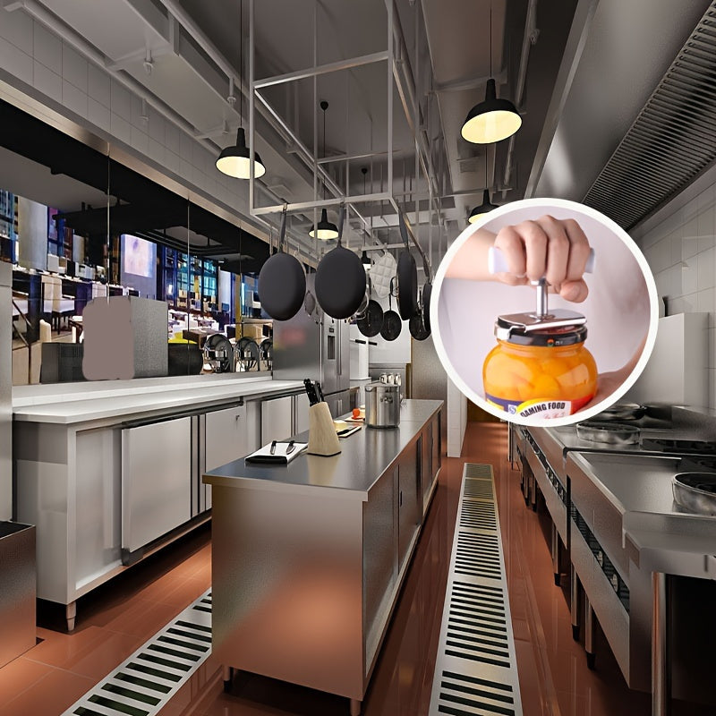 1pc Stainless Steel Effortless Can and Bottle Opener - Easily Open Cans and Bottles with Smooth Edge, Perfect for Restaurant, Hotel Kitchens and Home Use, Eid Al-Adha Mubarak