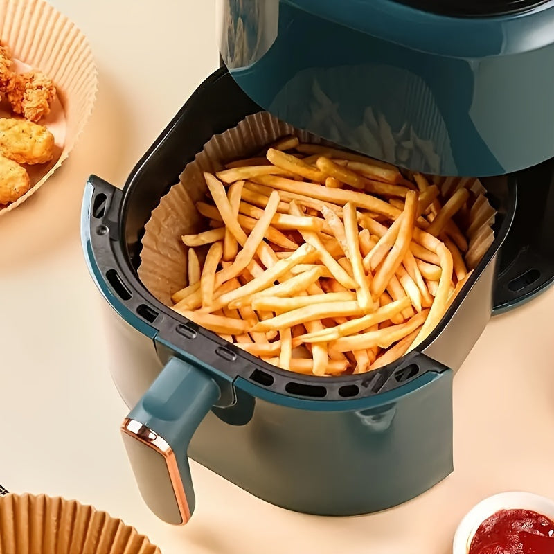 50pcs Non-Stick Square Air Fryer Liners - Perfect for Baking, Roasting & Microwave Cooking - Easy Cleanup & Healthy Meals, Food-Safe Paper Material, Ideal for Home & Restaurant Use