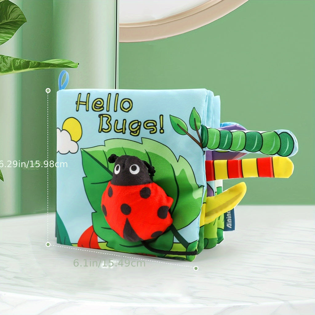 USATDD Soft Baby Books - High Contrast Touch and Feel Crinkle Cloth Books for Infants, Non-Toxic Fabrics, Educational Tummy Time Toys with Sound and Movement, Ideal Christmas Baby Shower Gift for Newborns, Newborn Gift|Playfu