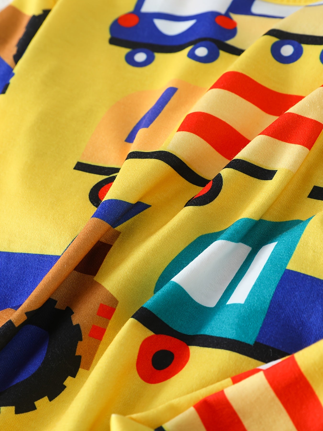 3 Sets 6pcs Baby Boy's Small Car Print Long Sleeves & Pants Set, Comfortable & Skin-friendly Style Underwear For Baby Boys