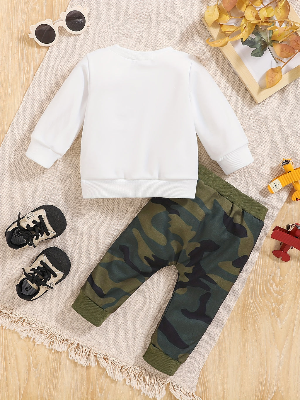 Toddler Baby Boy MAMA'S BOY Letter Print Sweatshirt Top Elastic Waist Sweatpants Outdoor Set, Outdoor Cloth