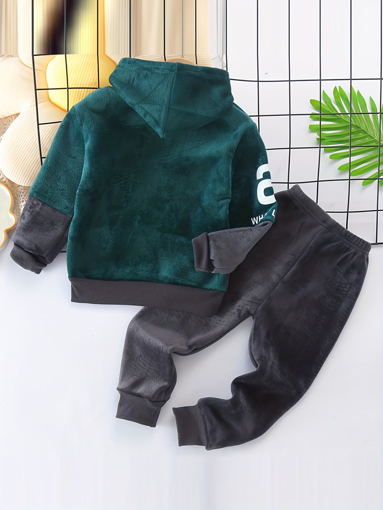 Kids Stylish Sports Outfits, Trendy Letters Print Long Sleeve Hoodie Pants Set, Baby Boy's Autumn And Winter Clothes, Outdoor Cloth