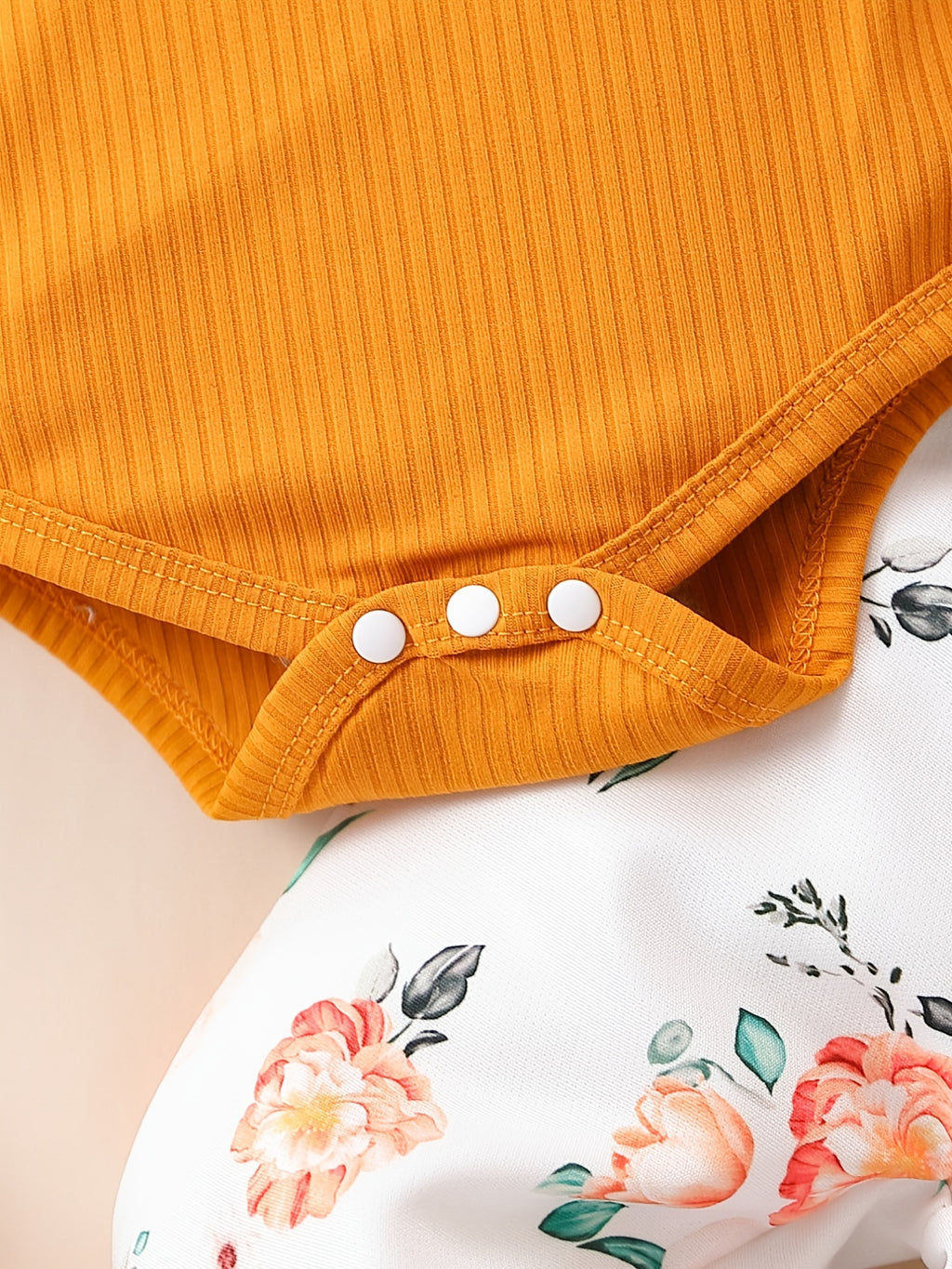 Cute Baby 3pcs Outfits - Floral/leopard Pants & Ruffle Long Sleeve Infant Romper & Headband Set Outdoor Set