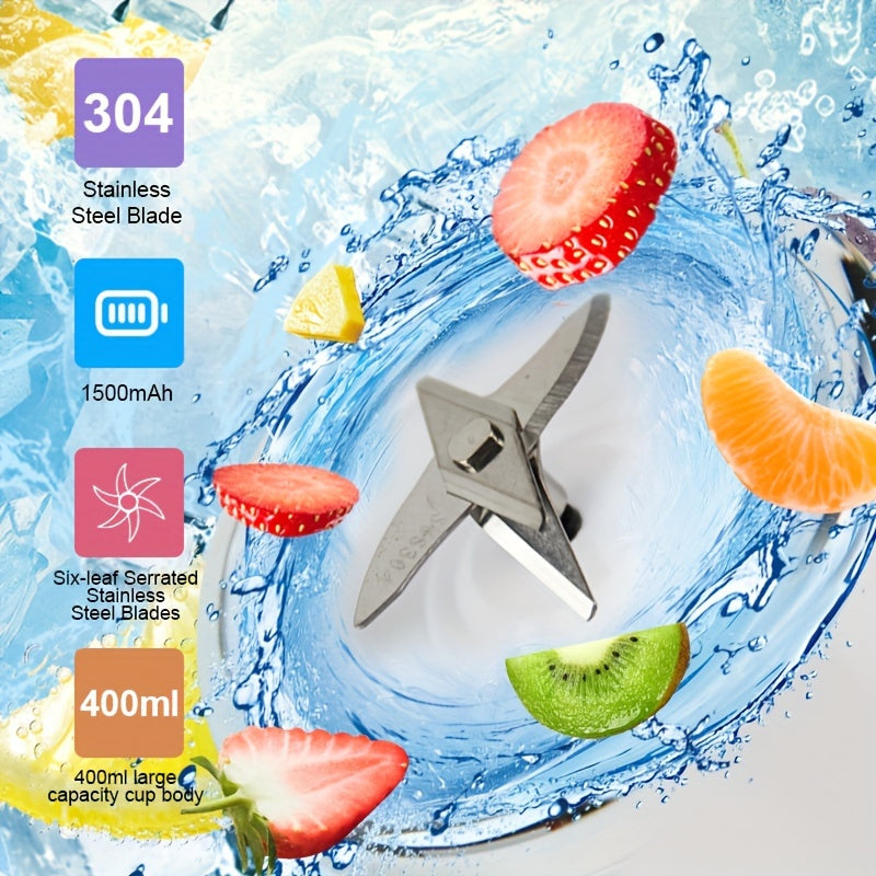 Juicer Portable Small Charging Juicer Cup, Perfect Gift for Home, Kitchen, And Travel, Valentine'S Day, Thanksgiving, Christmas, Mother'S Day, Portable Kitchen Appliance, Travel Juicer, Compact Design, Durable Cup, Automatic