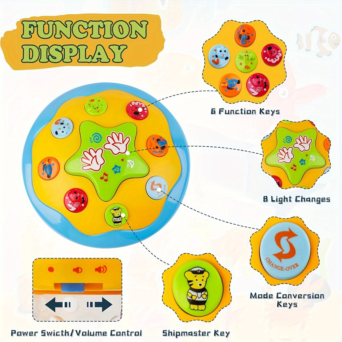 1pc CATNA BUTY Baby Musical Play Gym with Ocean Projector Lights, ABS Material, Interactive Toy for 6-36 Months, Crawling & Tummy Time Development, Suitable for Boys & Girls - Random Colorchristmas Stocking Stuffers, Christma