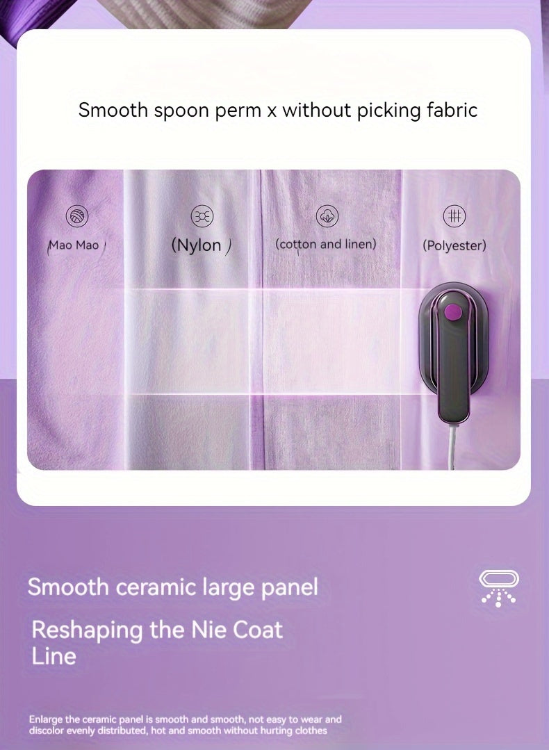 British Standard CY-601 Iron, Professional Level Handheld Ironing Machine with Large Capacity Water Tank, Supercharged Steam, Flat Perm/Hanging Perm, Dry and Wet Comfort for All Fabrics, No Battery Needed, 220-240V, British P