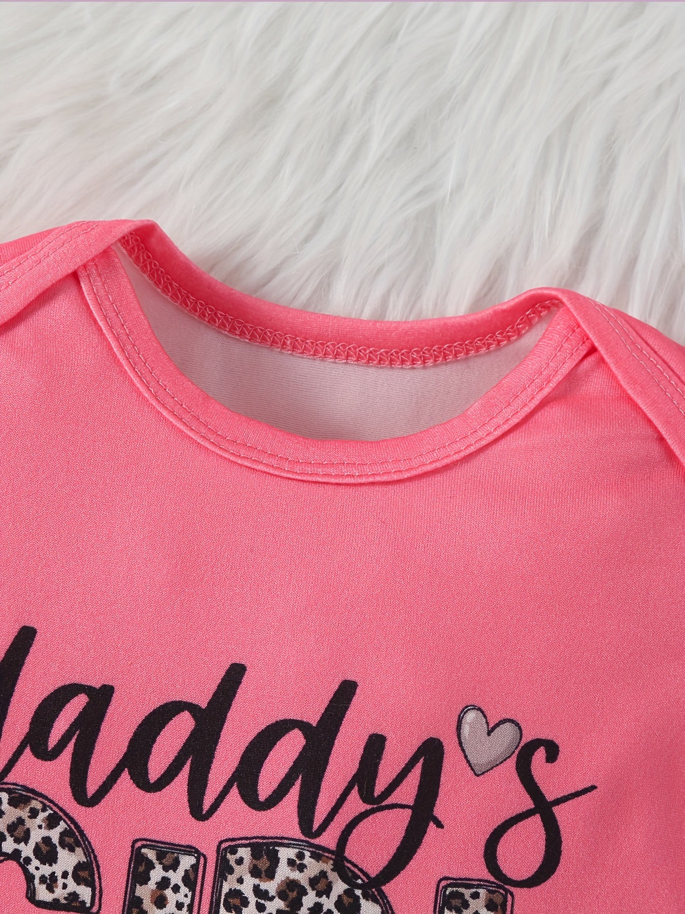 Baby Girl 6pcs Set with Cartoon Cute Letter Pink Clothes Leopard Print Bodysuit, Matching Hat, Pacifier, and Socks, Casual Jumpsuit, Adorable Pink Letter Leopard Pattern, Perfect for Fall/Winter, Baby Girl Clothes, Baby Girl