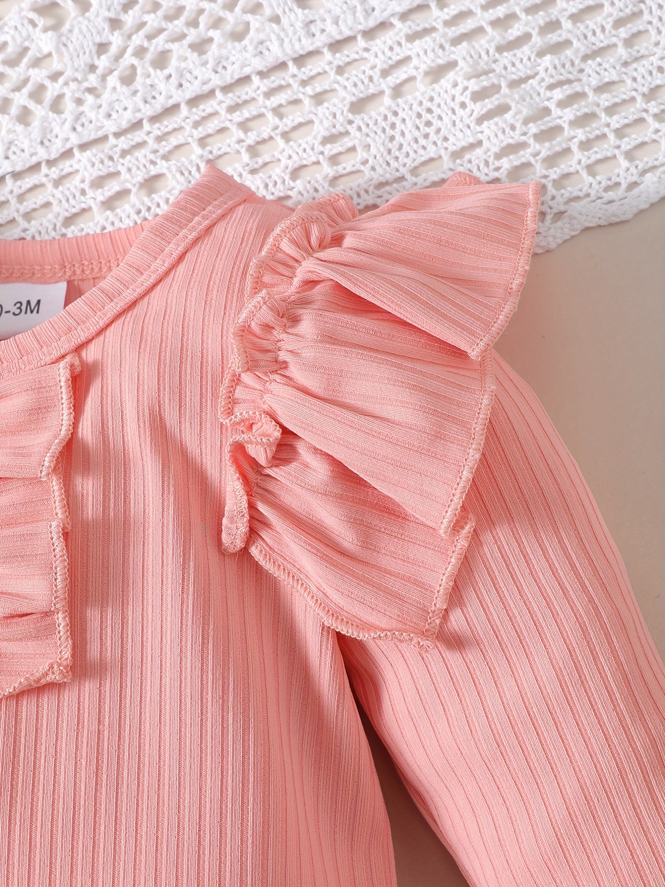 Cute Baby 3pcs Outfits - Floral/leopard Pants & Ruffle Long Sleeve Infant Romper & Headband Set Outdoor Set