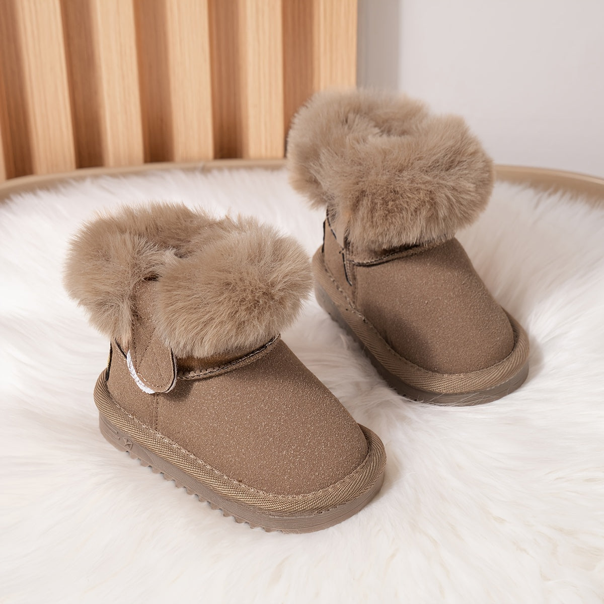 Comfortable Snow Boots For Baby Girls, Soft Warm Plus Fleece Boots For Outdoor Walking Hiking, Winter