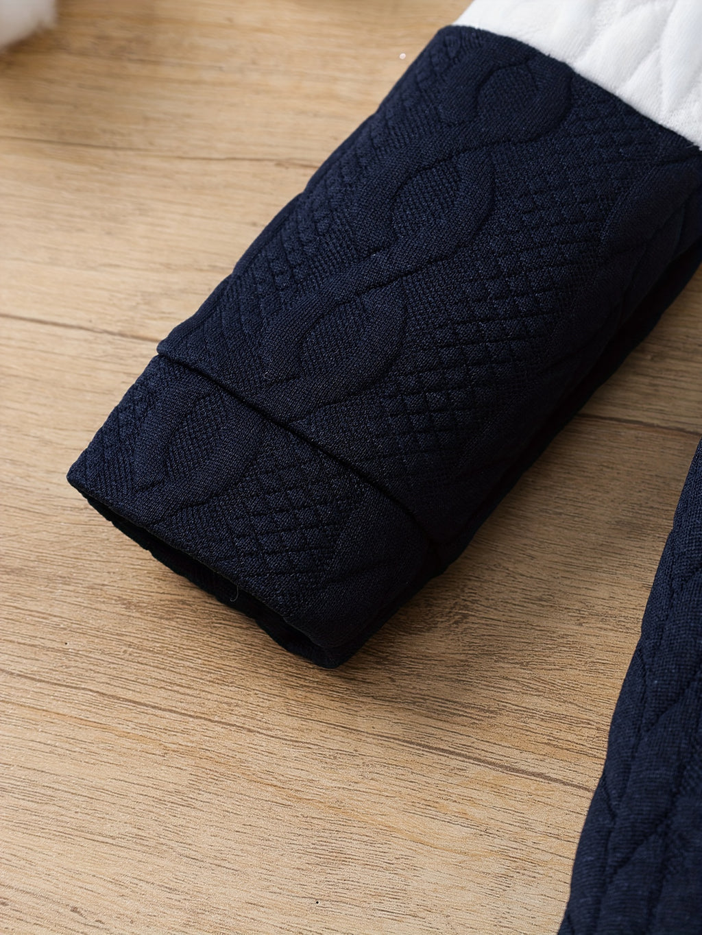 Toddler Baby Boys Cable Knit Contrast Color Bodysuit, Kids Casual Outdoor Clothes