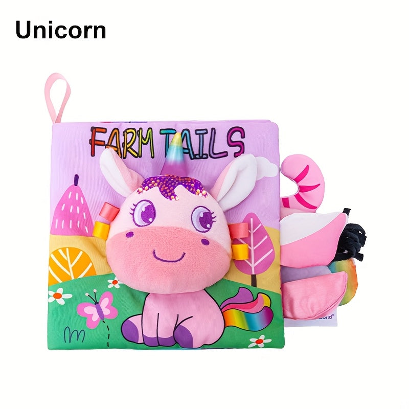 USATDD Soft Baby Books - High Contrast Touch and Feel Crinkle Cloth Books for Infants, Non-Toxic Fabrics, Educational Tummy Time Toys with Sound and Movement, Ideal Christmas Baby Shower Gift for Newborns, Newborn Gift|Playfu