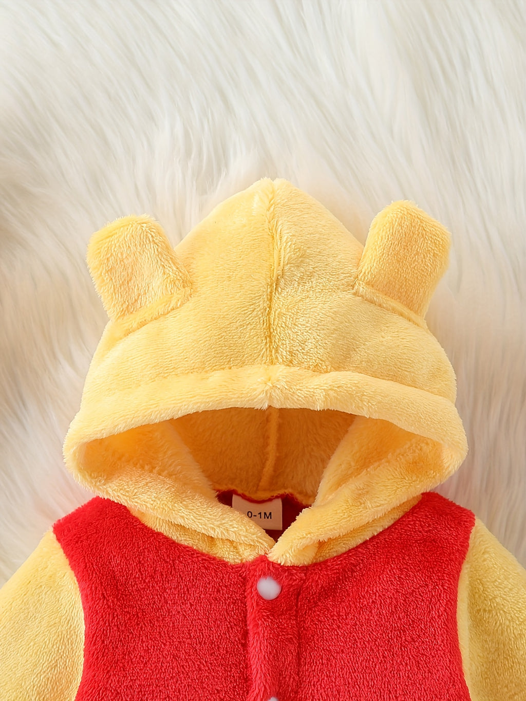 Autumn and Winter Cute Cartoon Themed Warm Plush Hooded Footed Romper for Baby Boys and Girls, Soft, Thickened, Warm and Comfortable, Daily Essential, Gift Box, Perfect for Outdoor, Winter Baby Clothes, Outdoor Baby Wear, Sof