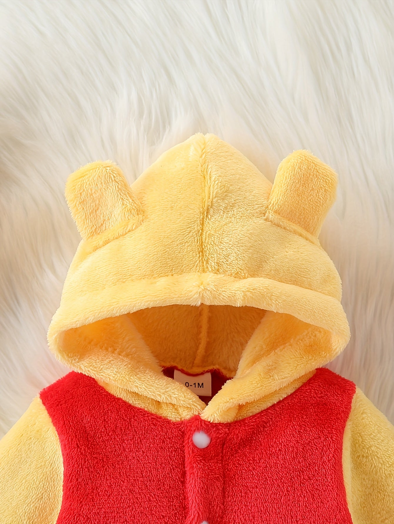 Autumn and Winter Cute Cartoon Themed Warm Plush Hooded Footed Romper for Baby Boys and Girls, Soft, Thickened, Warm and Comfortable, Daily Essential, Gift Box, Perfect for Outdoor, Winter Baby Clothes, Outdoor Baby Wear, Sof