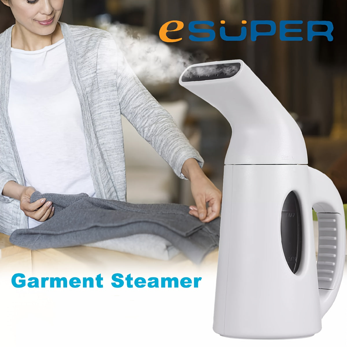 Steamer For Clothes, Portable Garment Steamer Handheld Design, 850W, Strong Penetrating Steam, Removes Wrinkle, For Home, Office And Travel (UK)