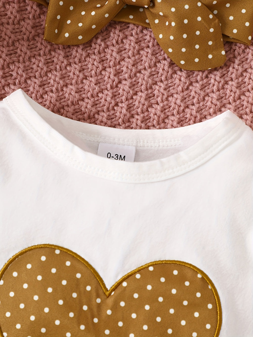 2pcs Baby Girl's Stylish Set, "Isn't She Lovely" Print Long Sleeve Onesie + Polka Dot Pants, Comfy Trendy Outfit Outdoor Clothing