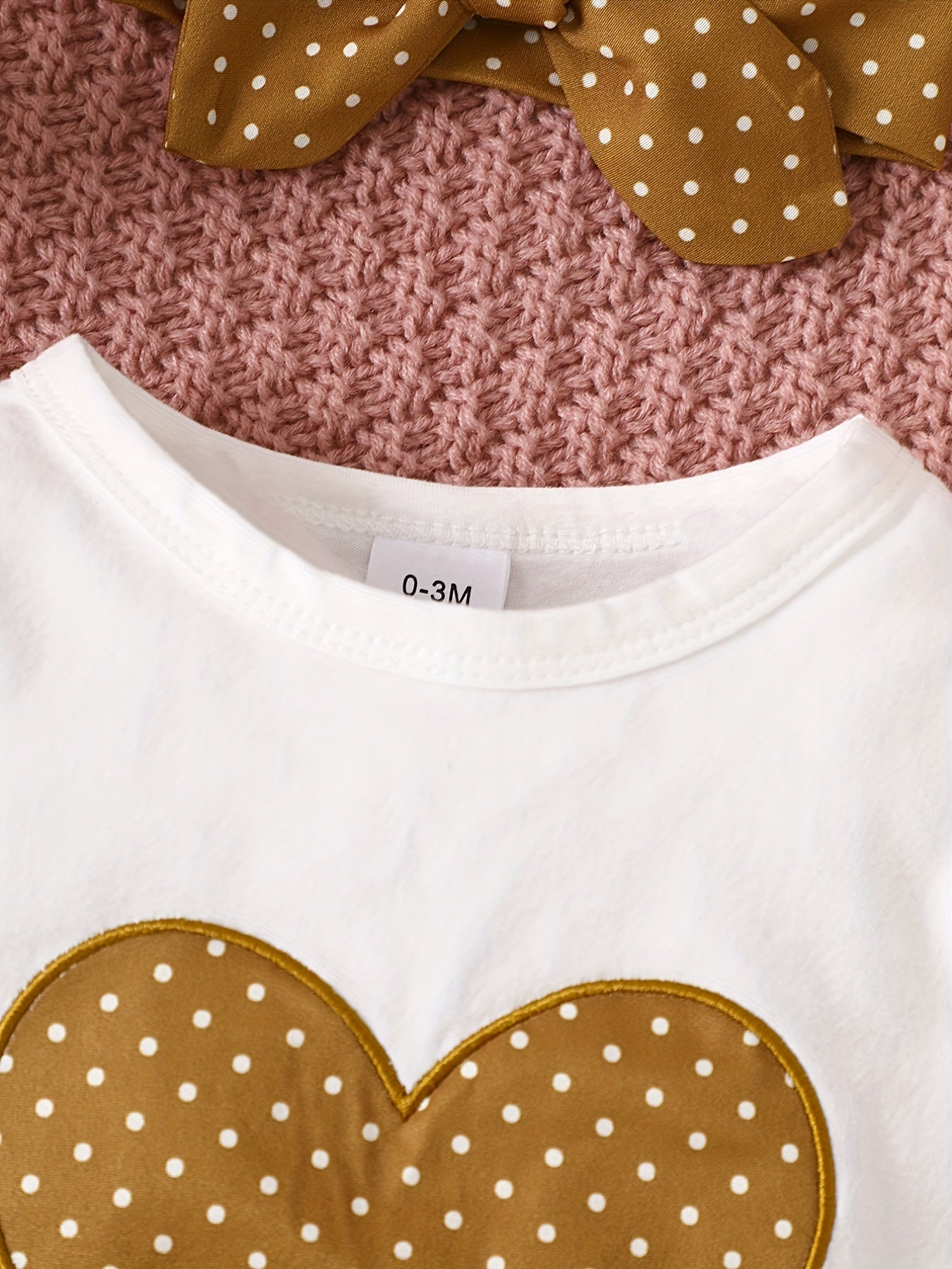 2pcs Baby Girl's Stylish Set, "Isn't She Lovely" Print Long Sleeve Onesie + Polka Dot Pants, Comfy Trendy Outfit Outdoor Clothing