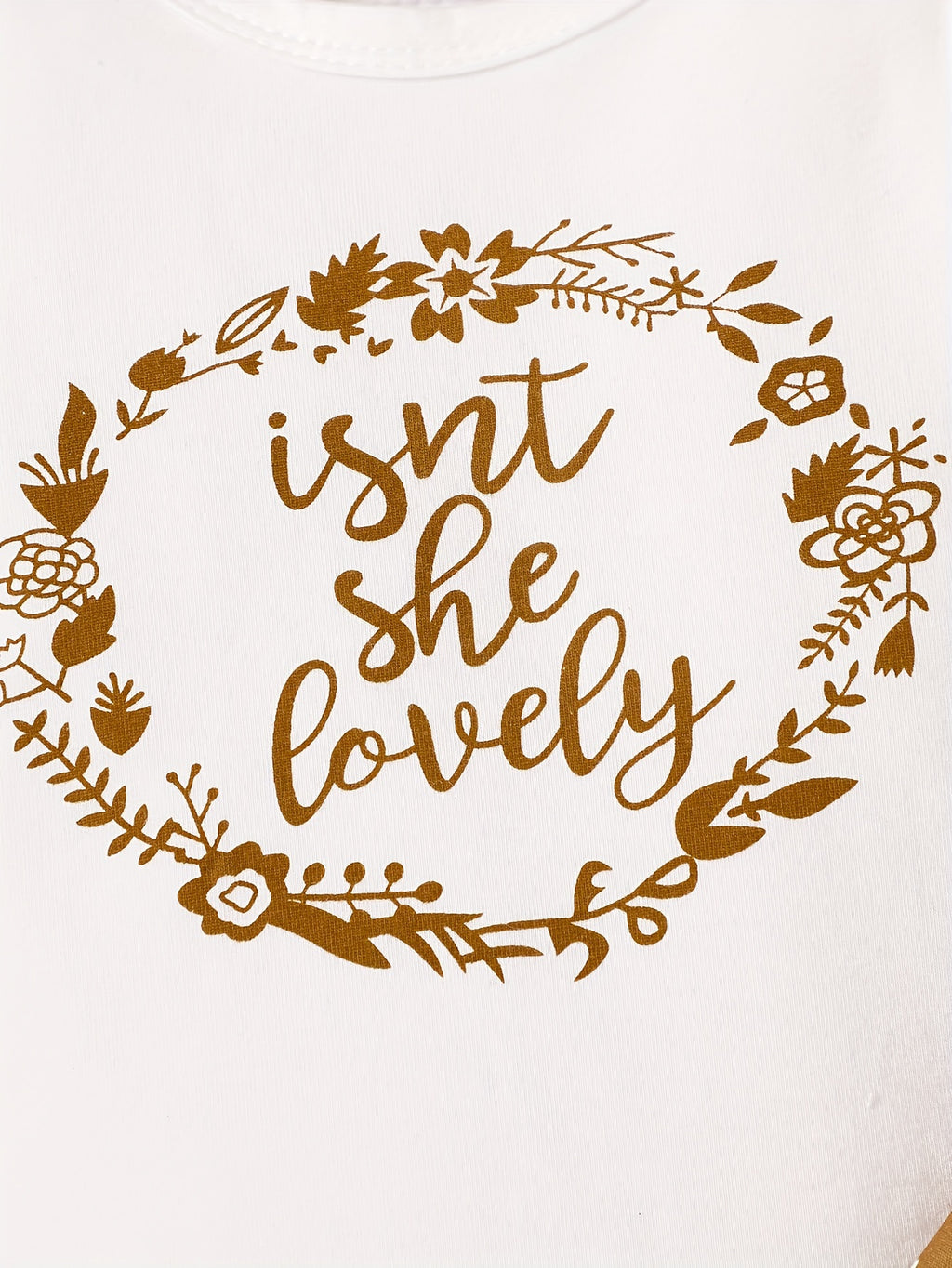 2pcs Baby Girl's Stylish Set, "Isn't She Lovely" Print Long Sleeve Onesie + Polka Dot Pants, Comfy Trendy Outfit Outdoor Clothing