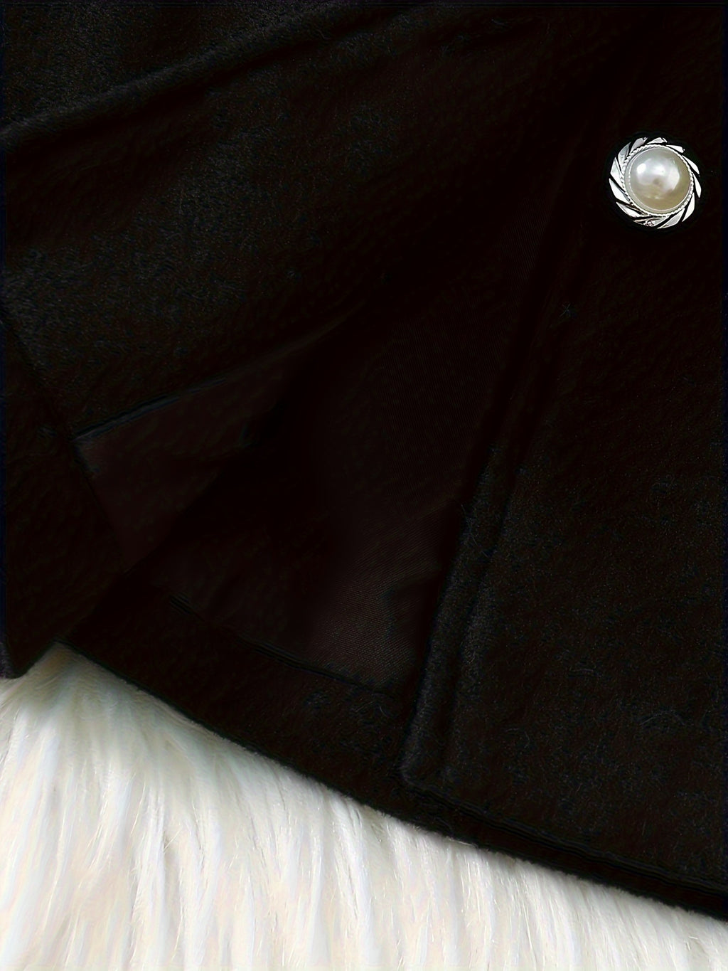 Baby's Elegant Fuzzy Collar Belted Coat, Button Front Warm Overcoat, Baby Girl's Clothing For Fall Winter Outdoor