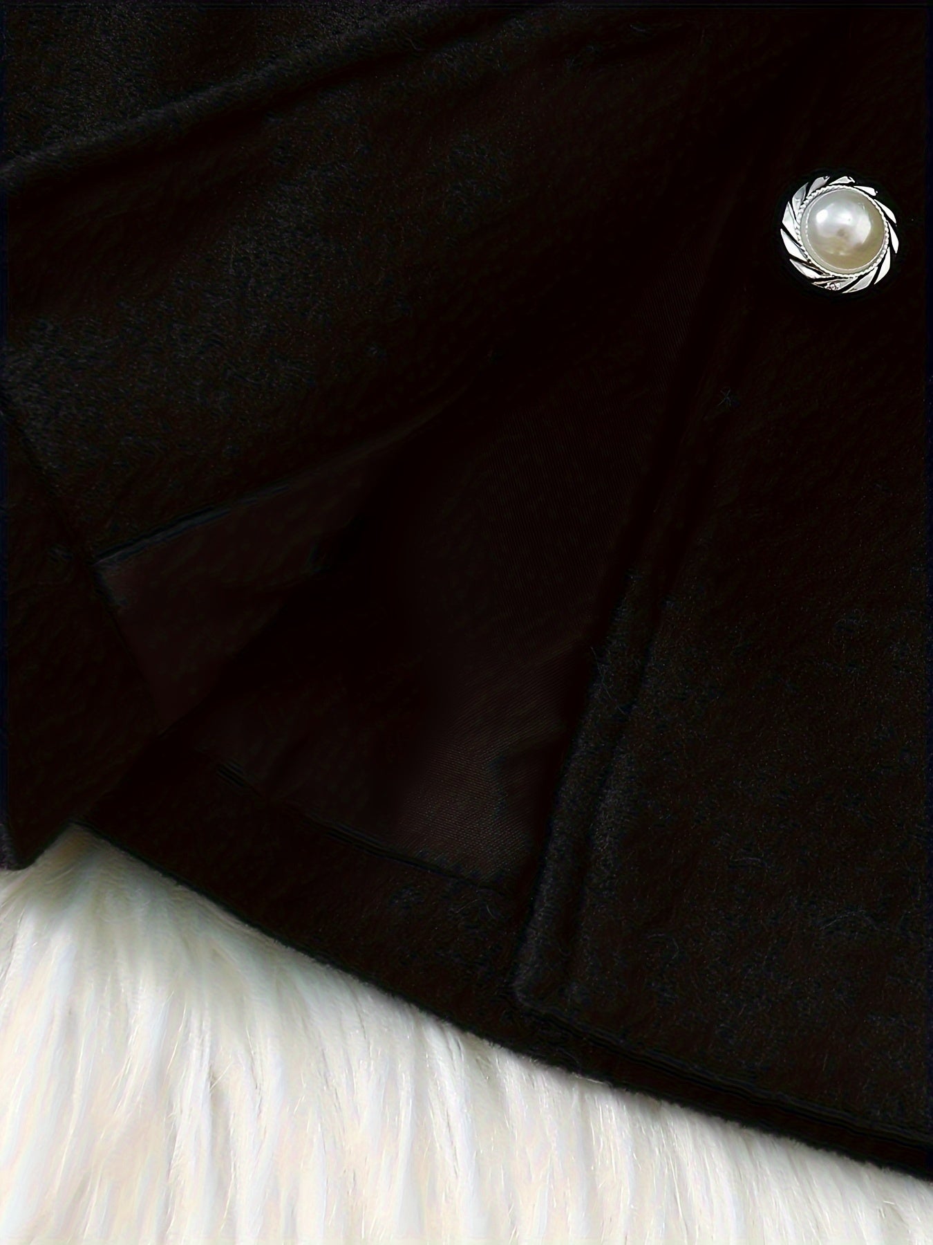 Baby's Elegant Fuzzy Collar Belted Coat, Button Front Warm Overcoat, Baby Girl's Clothing For Fall Winter Outdoor