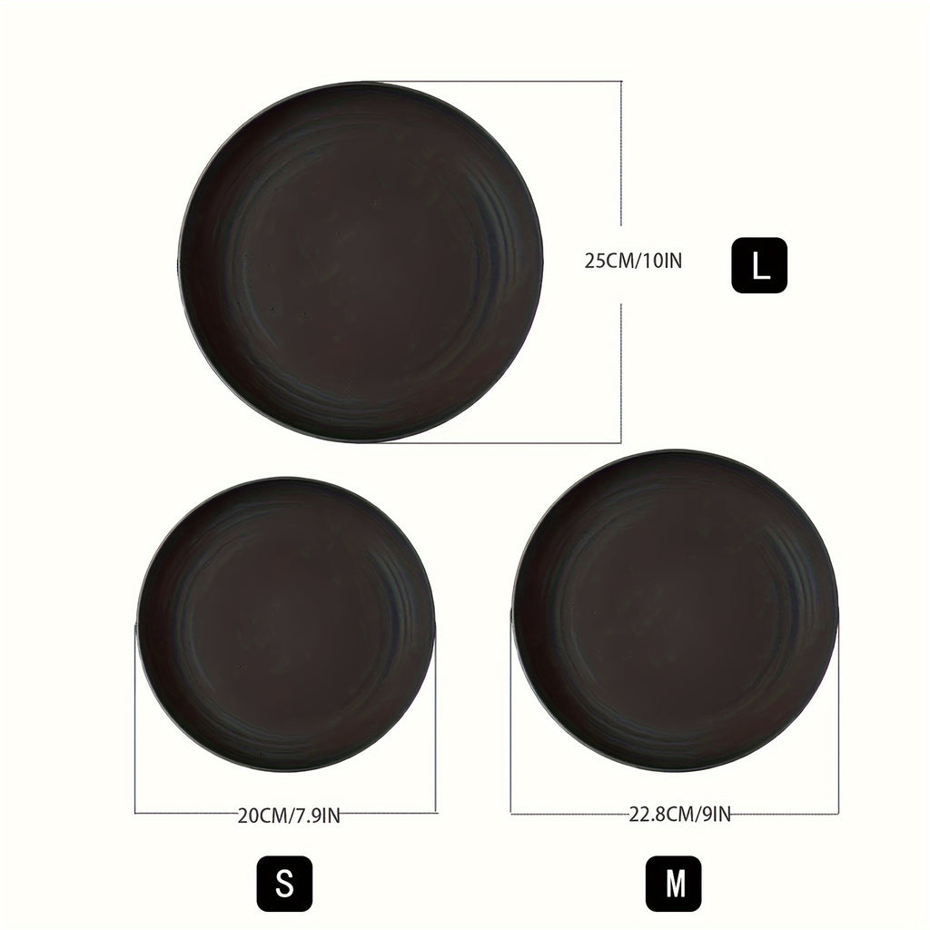 6pcs PP Material Plates, Unbreakable, Household Dining Plates, Fruit Plates, Snack Plates, Dessert Plates, For Home Kitchen Restaurant Picnic Camping Party, Party Supplies, Tableware Accessories