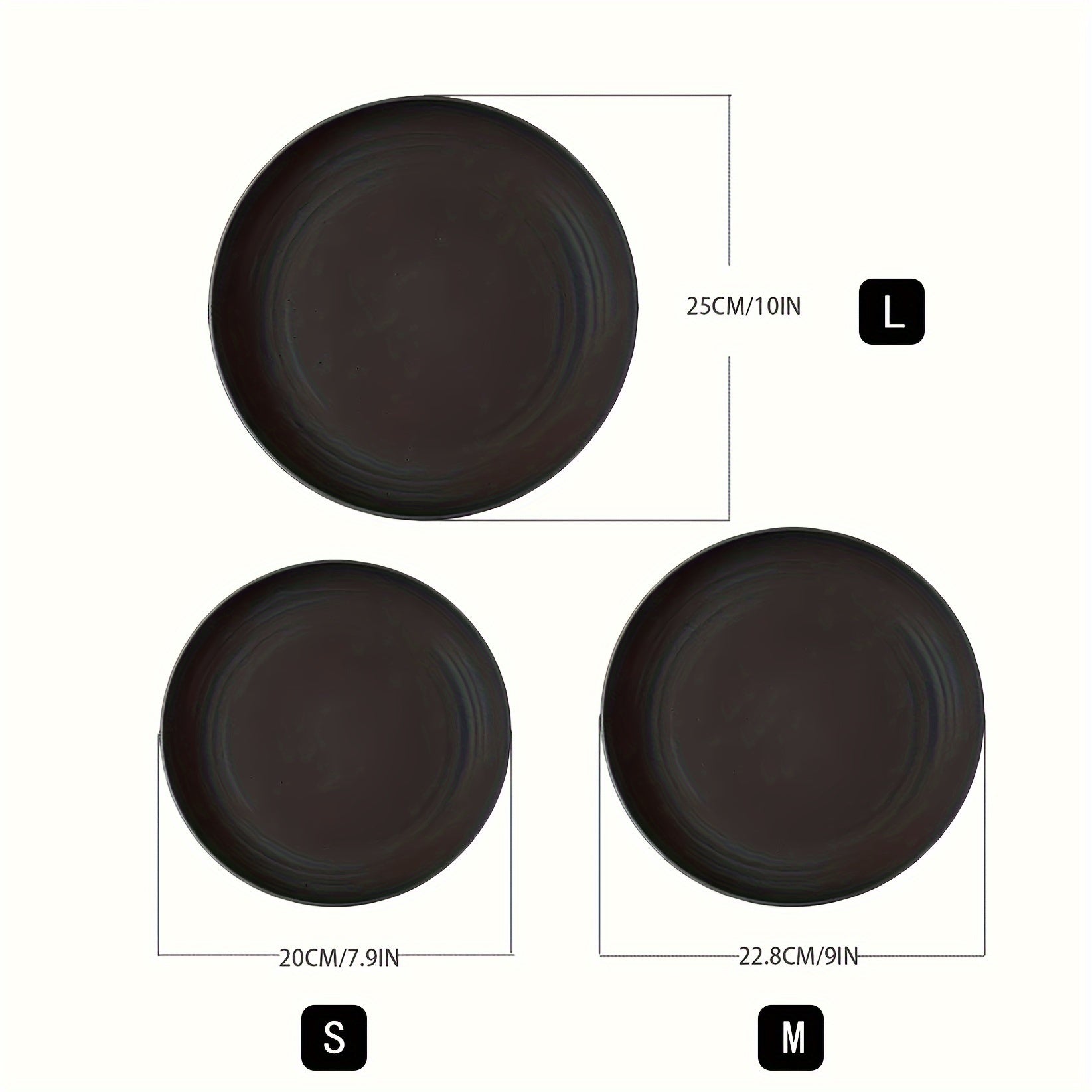 6pcs PP Material Plates, Unbreakable, Household Dining Plates, Fruit Plates, Snack Plates, Dessert Plates, For Home Kitchen Restaurant Picnic Camping Party, Party Supplies, Tableware Accessories