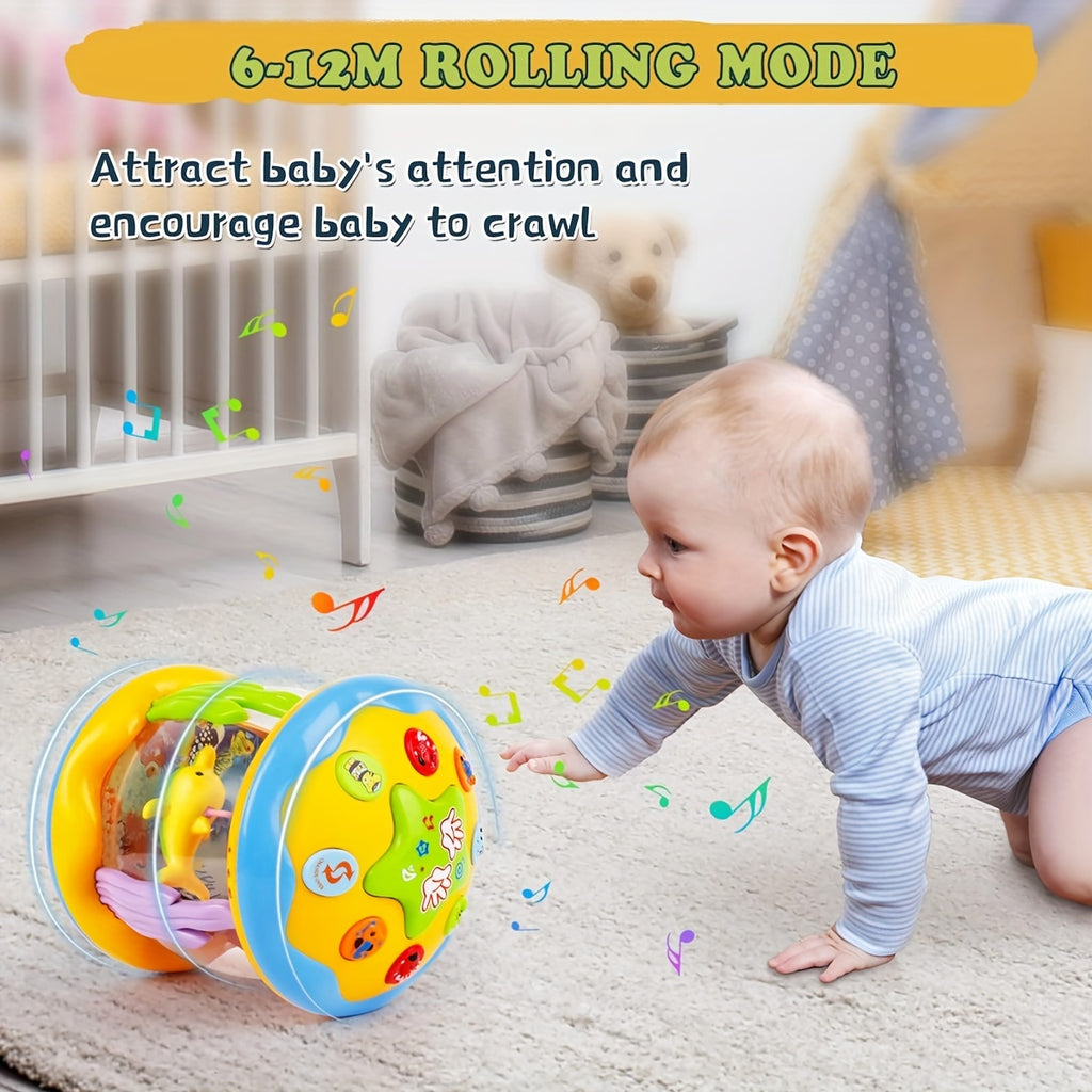 1pc CATNA BUTY Baby Musical Play Gym with Ocean Projector Lights, ABS Material, Interactive Toy for 6-36 Months, Crawling & Tummy Time Development, Suitable for Boys & Girls - Random Colorchristmas Stocking Stuffers, Christma