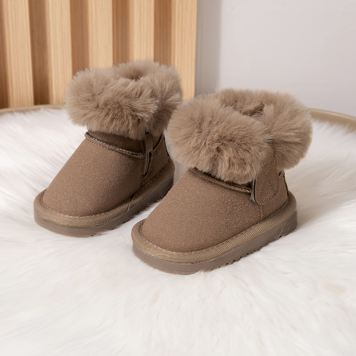 Comfortable Snow Boots For Baby Girls, Soft Warm Plus Fleece Boots For Outdoor Walking Hiking, Winter