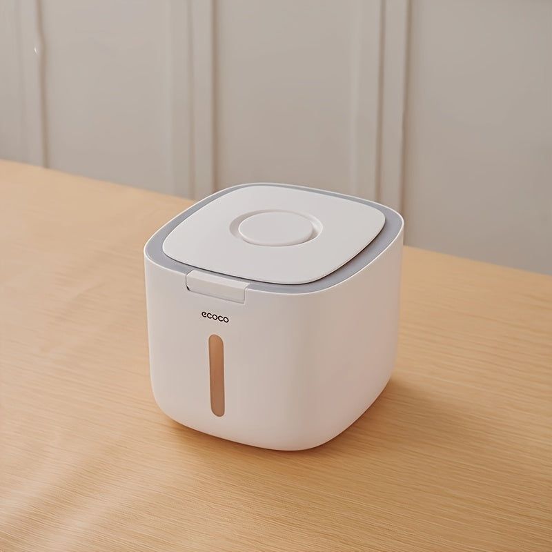 1pc Cylinder Rice Bucket, Insect-proof And Moisture-proof Thickened Containers For Rice, Cereals, Grains, Flours, Pet Food, Household Airtight Rice Dispenser, Food Storage Jar, Home Kitchen Supplies