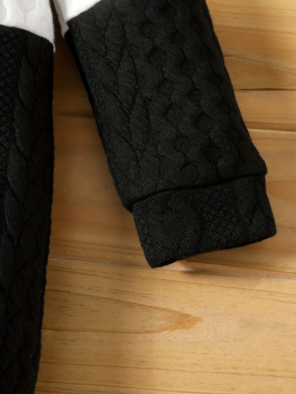 Toddler Baby Boys Cable Knit Contrast Color Bodysuit, Kids Casual Outdoor Clothes