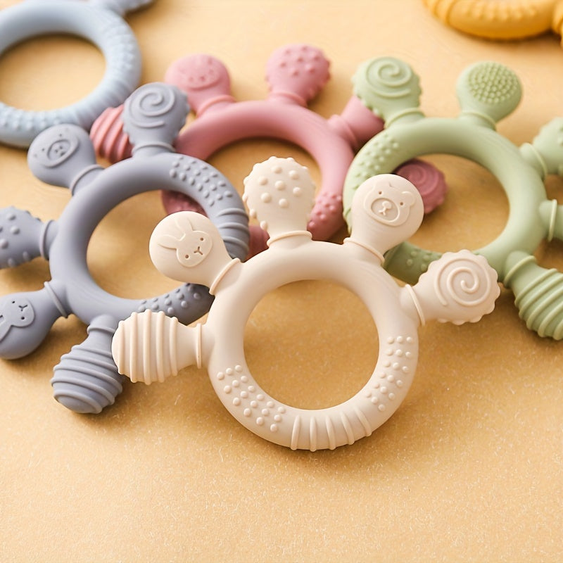 Baby Teething Toys, Baby Teethers, Food Grade Silicone Teethers,, Baby Care Rings, Toys, Gifts for Kids, Newborn Accessories