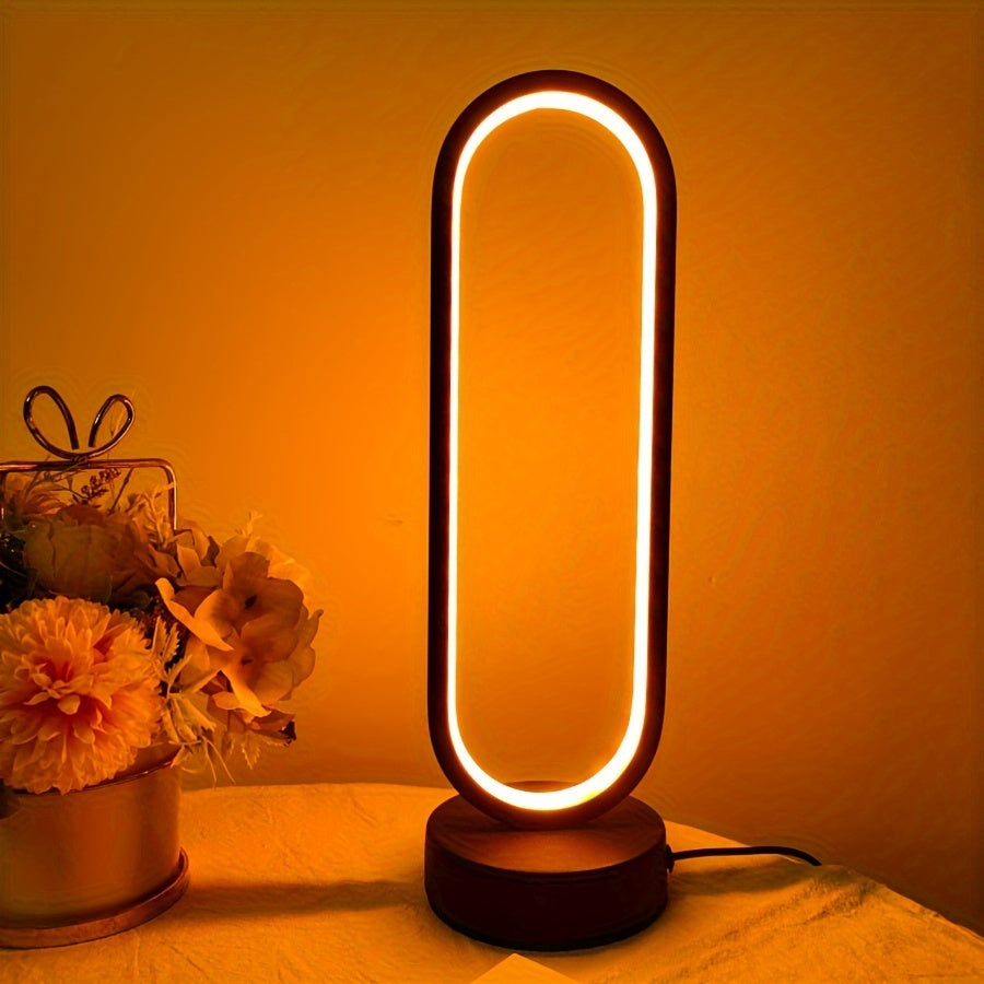 [Modern USB-Powered Desk Lamp] Sleek Black Metal Design, Modern USB-Powered Desk Lamp with Adjustable Brightness, Three-Color Ambient Lighting - Ideal for Home Office Decor, Desk Lighting | Modern Desk Lamp | Plastic Lampshad