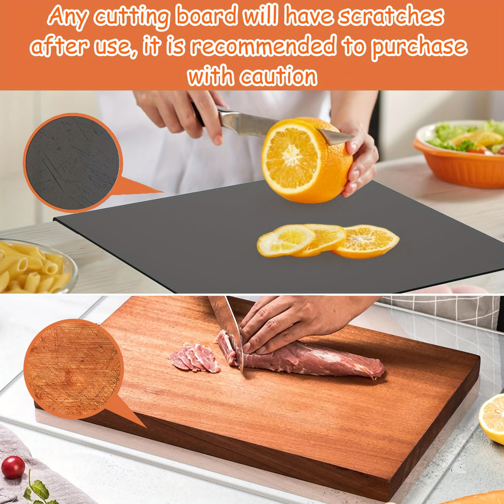 1pc, Cutting Board, Chopping Board, Anti-Slip Acrylic Black Transparent Cutting Board For Kitchen Home Restaurant, Cutting Board For Countertop Protector, Fruit Cutting Board, Kitchen Utensils, Mother's Day Gifts Kitchen Acce