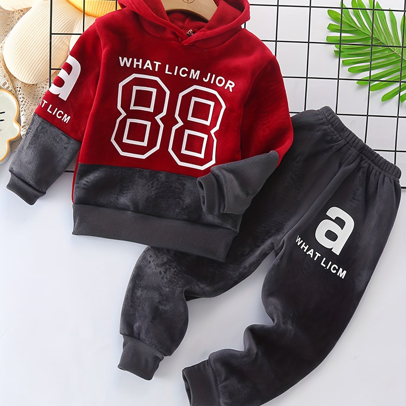 Kids Stylish Sports Outfits, Trendy Letters Print Long Sleeve Hoodie Pants Set, Baby Boy's Autumn And Winter Clothes, Outdoor Cloth